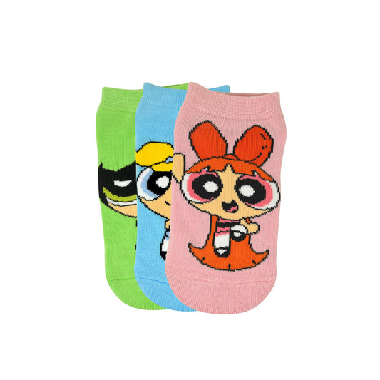 Powerpuff Girls By Balenzia Low Cut Socks for Kids Pack of 3 Pairs1U4-6 YEARS