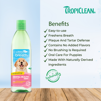 Tropiclean Fresh Breath Puppy Water Additive for Dogs