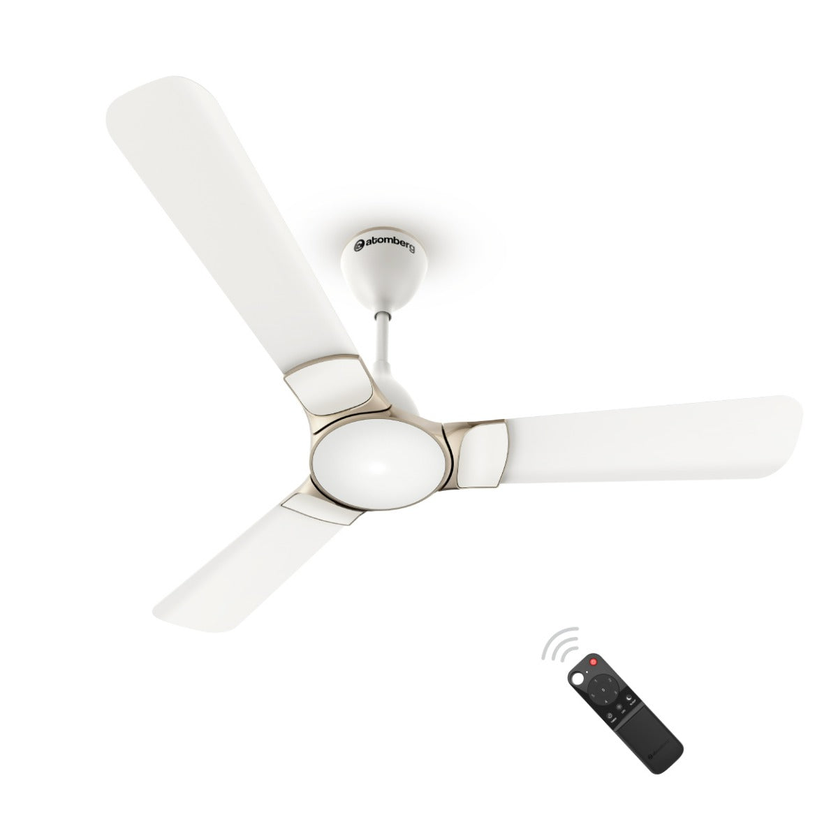 Atomberg Erica Smart IOT Enabled 1200 mm BLDC Motor with Remote 3 Blade Ceiling FanSnow white