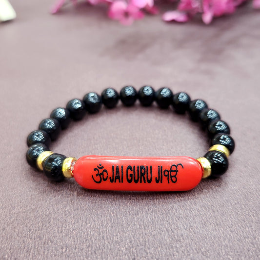 Jai Guru Ji Blessing Rounded Pearl Bracelet Handmade Bracelets for Men and Women