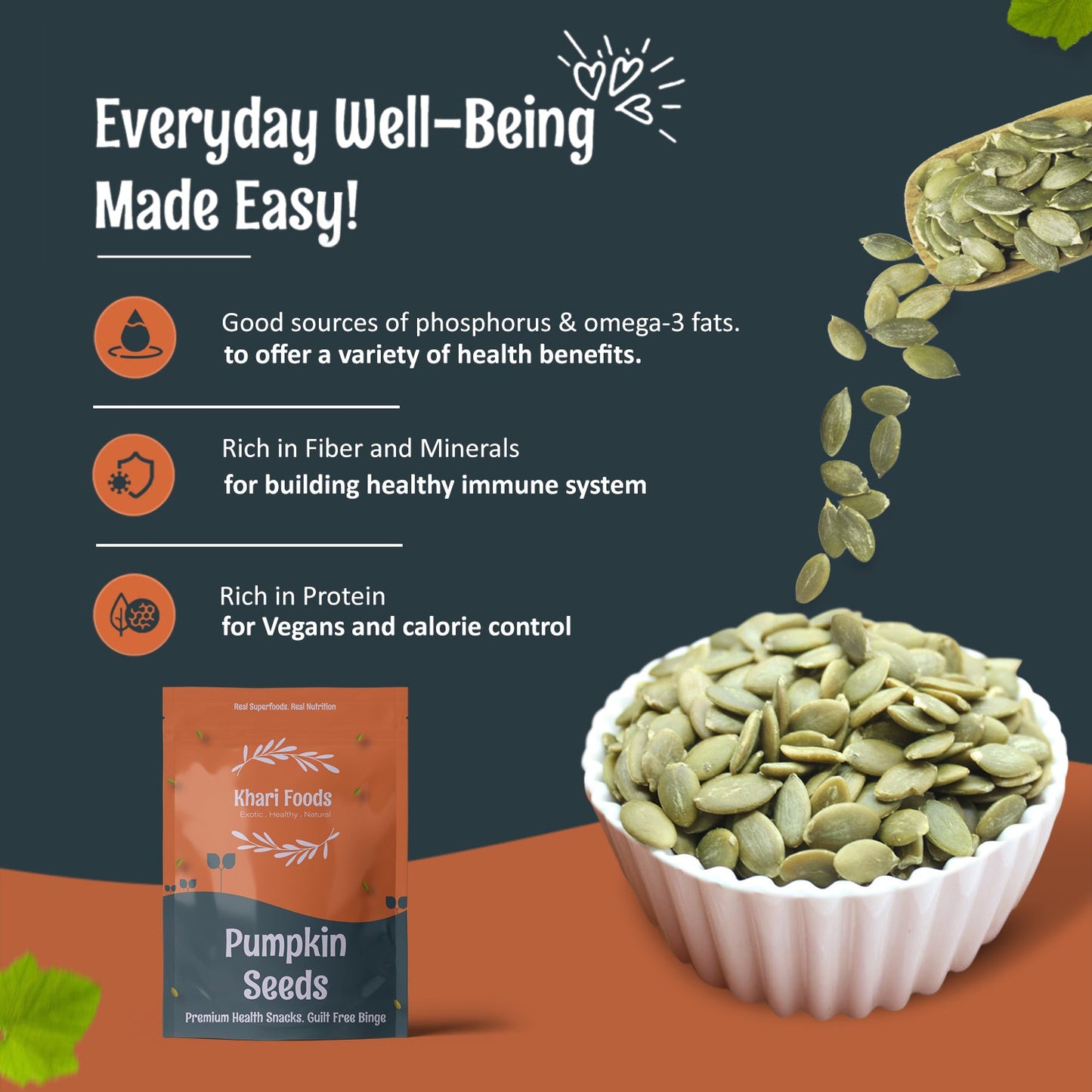 Organic Raw Pumpkin Seeds 500g