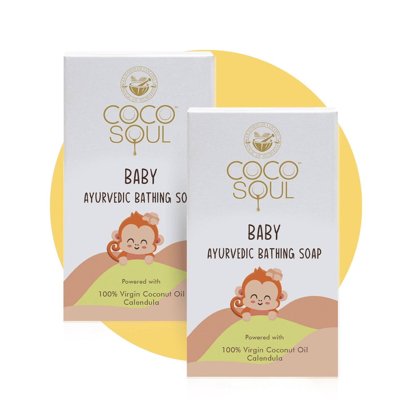 Baby Ayurvedic Bathing Soap 75 gm  From the makers of Parachute Advansed  150gm Pack of 2