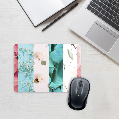 Floral Stripes Mouse Pad