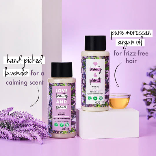 Natural Argan Oil  Lavender Paraben Free Anti-Frizz Conditioner - 400ml