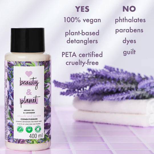 Natural Argan Oil  Lavender Paraben Free Anti-Frizz Conditioner - 400ml