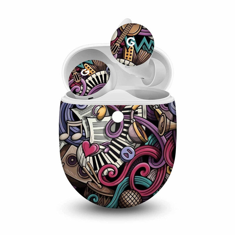 Music Abstract Skin For Pixel Buds A-Series