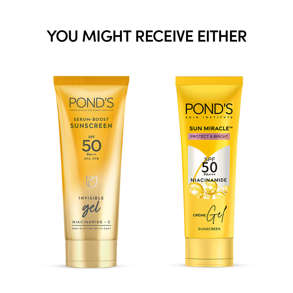 PONDS Sun Miracle SPF 50 PA Crme Gel Sunscreen - Protect  Bright With Niacinamide