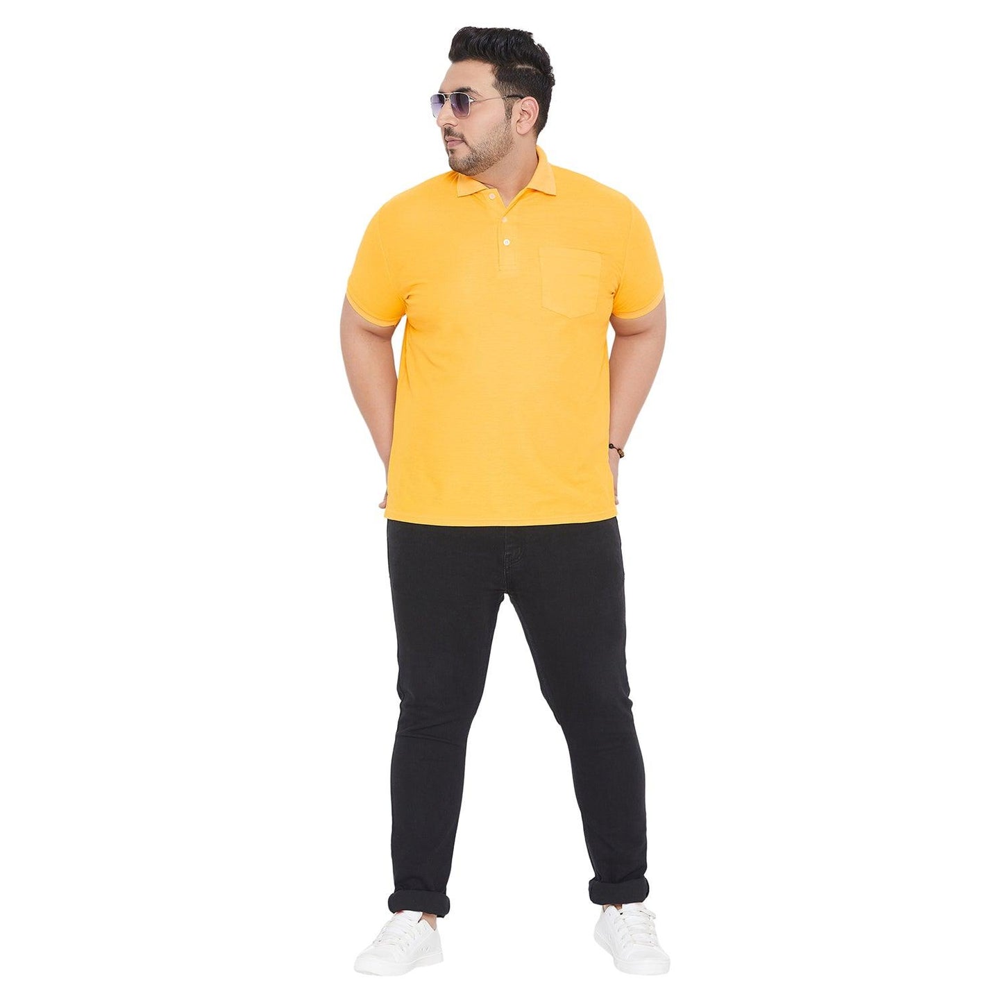 Men Plus Size Bbsie-Y Solid Polo Tshirt