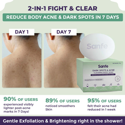 Dark Spots  Acne Clearing Body Soap - Pack of 3