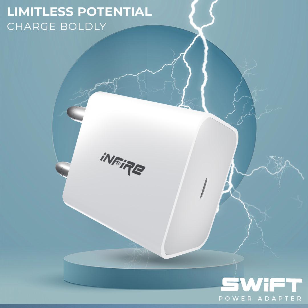 Swift PD 20W Type C Travel Adapter with Fast Charging