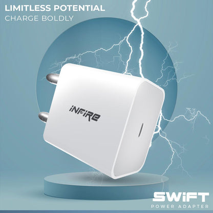 Swift PD 20W Type C Travel Adapter with Fast Charging