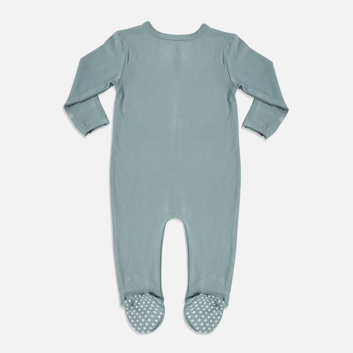 Aquifer Teal Bamboo Zipper Footie