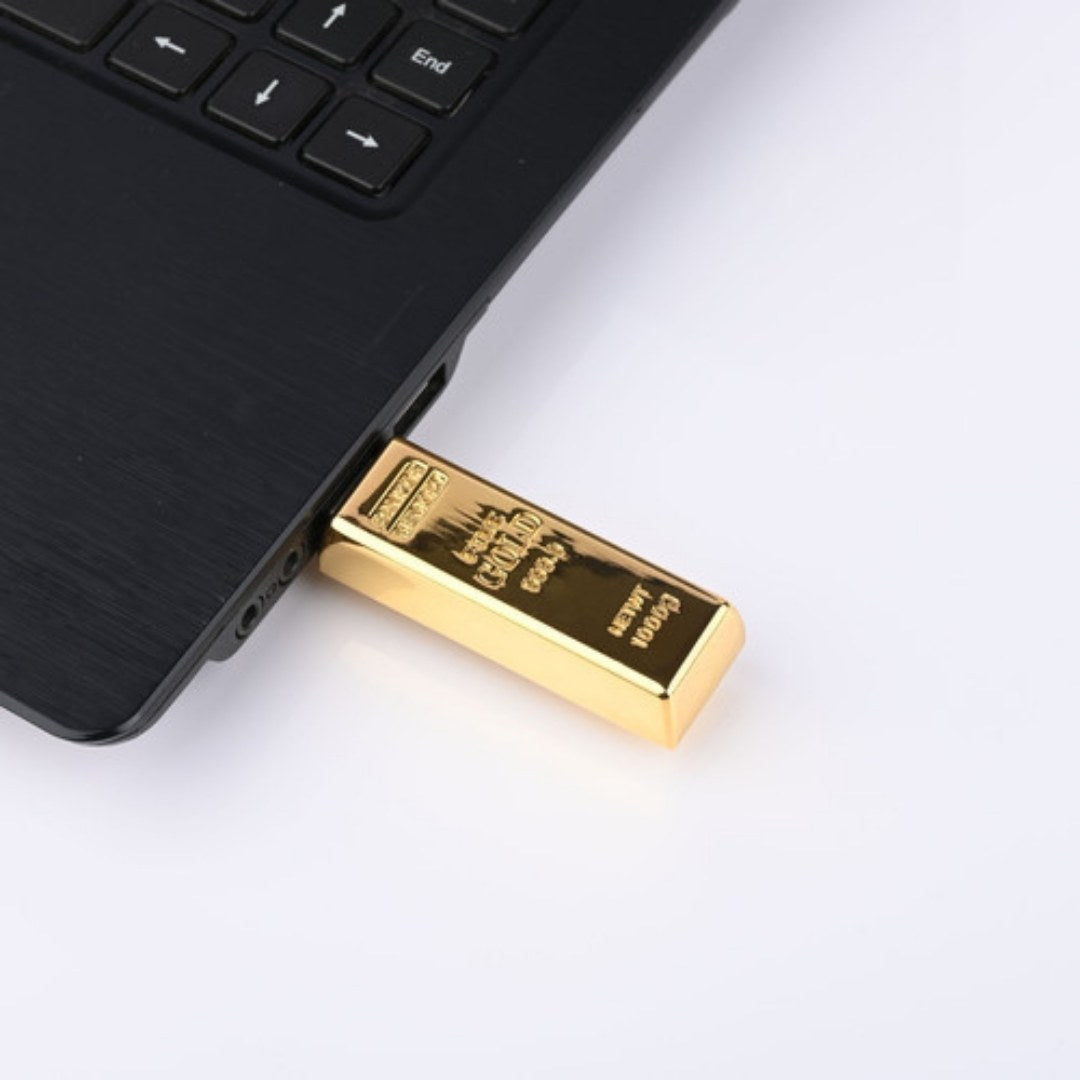 Gold Bar Shape 64GB USB 2.0 Pen drive