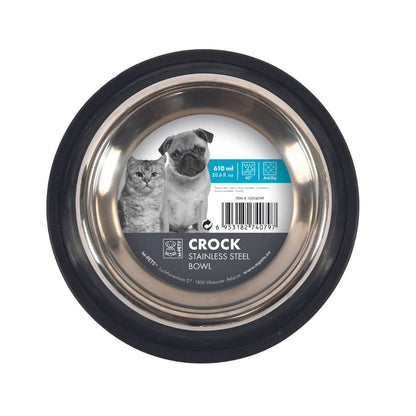 M Pets Crock Stainless Steel Bowl for Dogs and Cats