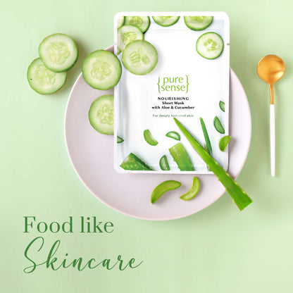 Nourishing Sheet Mask with Aloe Vera  Cucumber  Pack of 2  From the makers of Parachute Advansed  30ml