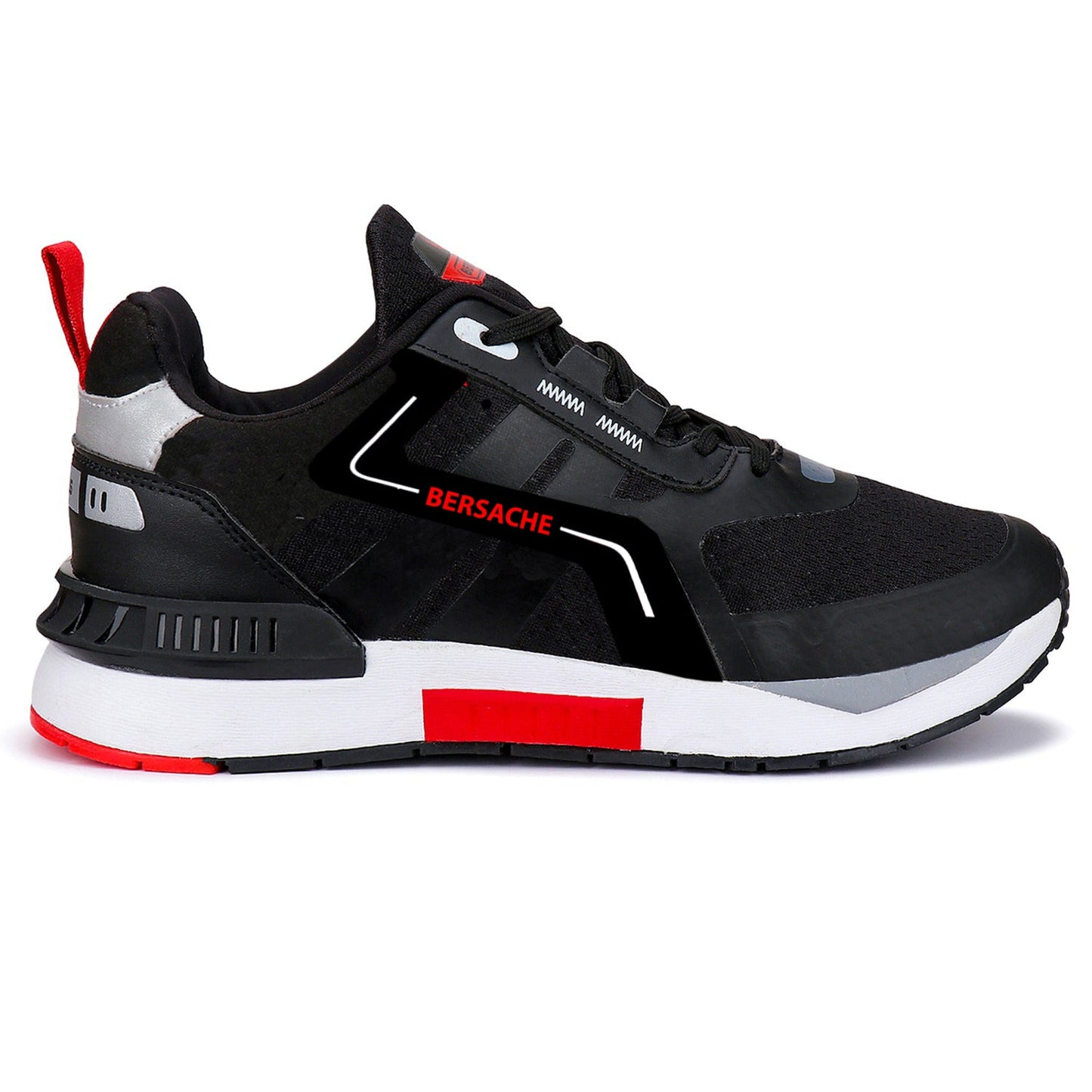 Bersache Lightweight Casual Sneaker Loafer Walking Shoes For Men9081-Black