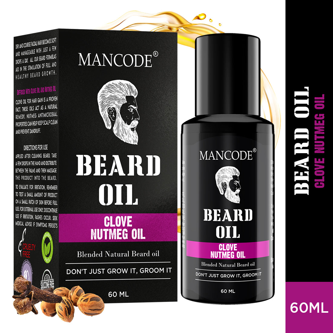 Mancode Clove  Nutmeg Beard Oil  60ML