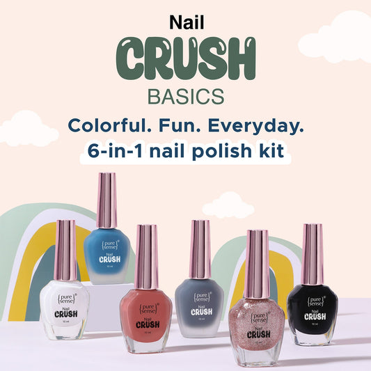 Nail Crush Basics  Nail Enamel  Nail Polish  Nail Paint pack of 6