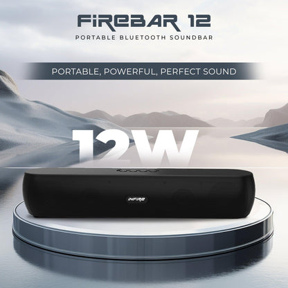 FireBar 12 upto 10 Hours PlayTime Surrounding Sound With 52mm Drivers 12W Soundbar