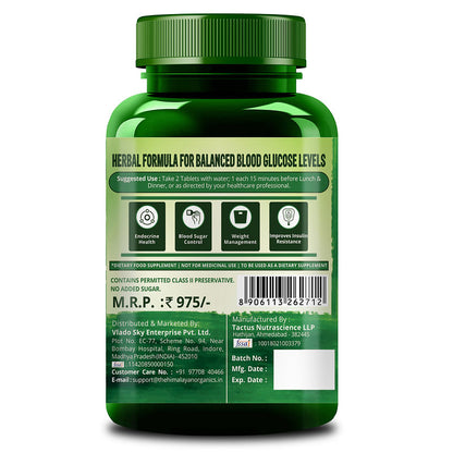 Himalayan Organics Gluco Balance 60 Veg Tablets, Kapiva Amla Juice 1L for Diabetes Control