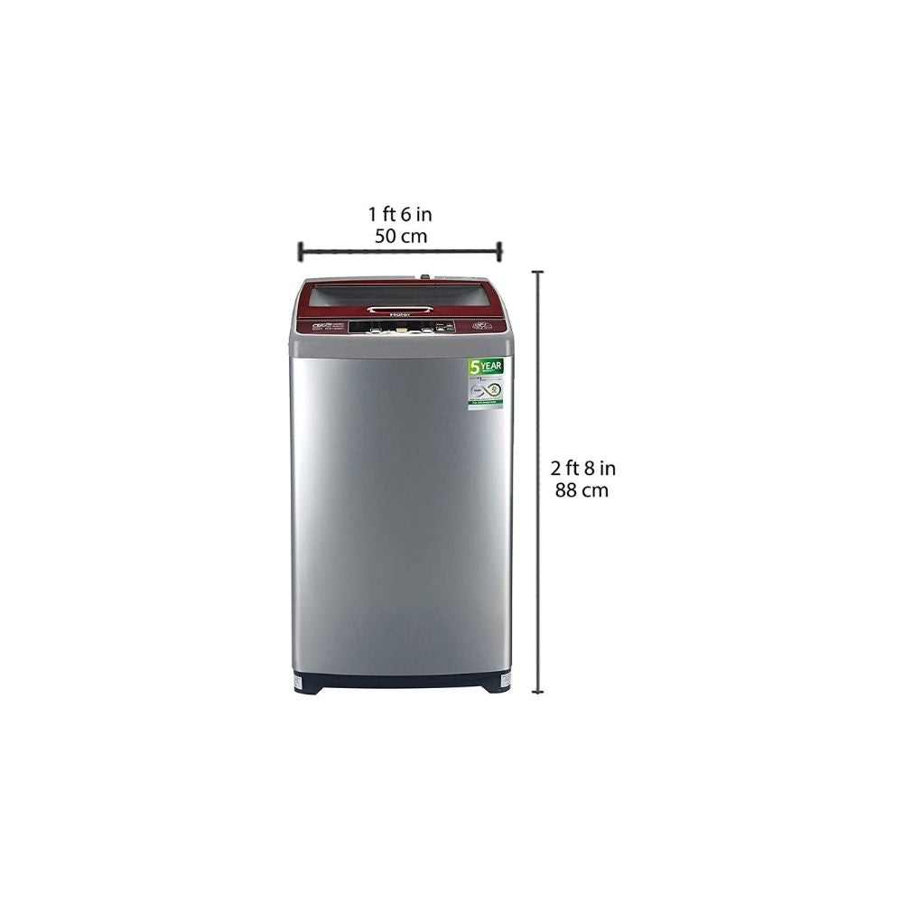 Haier 6.5 kg Fully-Automatic Top Loading Washing Machine HWM65-707NZP Silver Grey