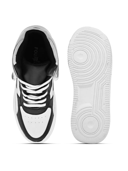 Woakers Mens Comfort Shoes  HR-029-BLK-WHI