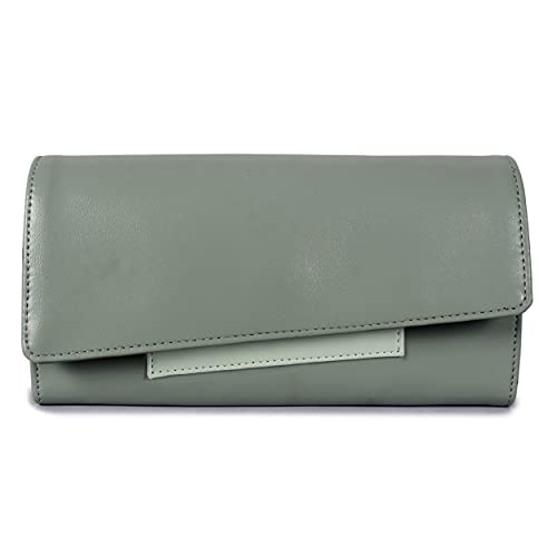The Clownfish Gracy Collection Womens Wallet Clutch Ladies Purse with Multiple Card Slots Olive Green Gracy Olive Green