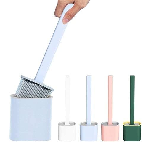 Silicon Toilet Brush with Slim Holder Flex Toilet Brush