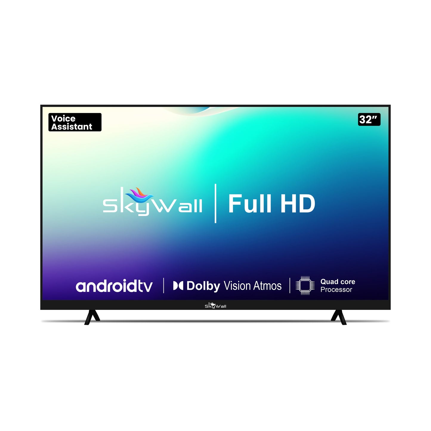 SkyWall 80 cm 32 inches Full HD Smart LED TV 32SW-Voice Frameless Edition  With Voice Assistant