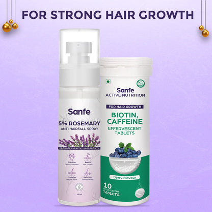 Sanfe Hair Growth Combo - Bioten Tablets  Rosemary Spray