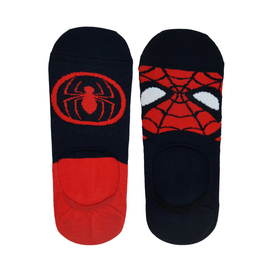 Balenzia x Marvel The Amazing Spider-Man LoaferInvisible socks for Men Pack of 2 Pairs1UFree Size RedBlue