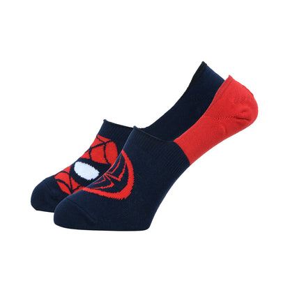 Balenzia x Marvel The Amazing Spider-Man LoaferInvisible socks for Men Pack of 2 Pairs1UFree Size RedBlue