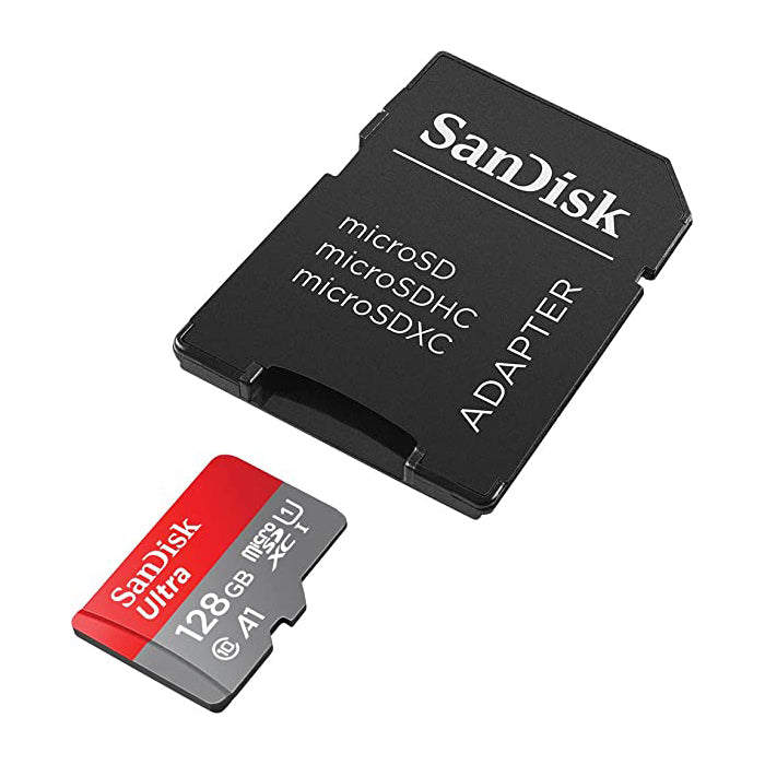 SanDisk Ultra 128 GB MicroSDXC Class 10 100MBs Memory Card  With Adapter