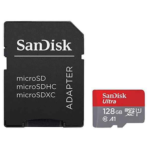 SanDisk Ultra 128 GB MicroSDXC Class 10 100MBs Memory Card  With Adapter