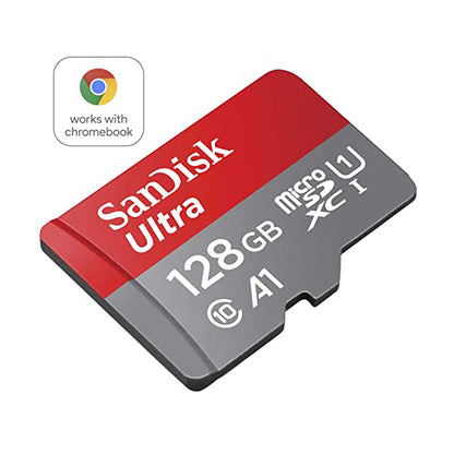 SanDisk Ultra 128 GB MicroSDXC Class 10 100MBs Memory Card  With Adapter