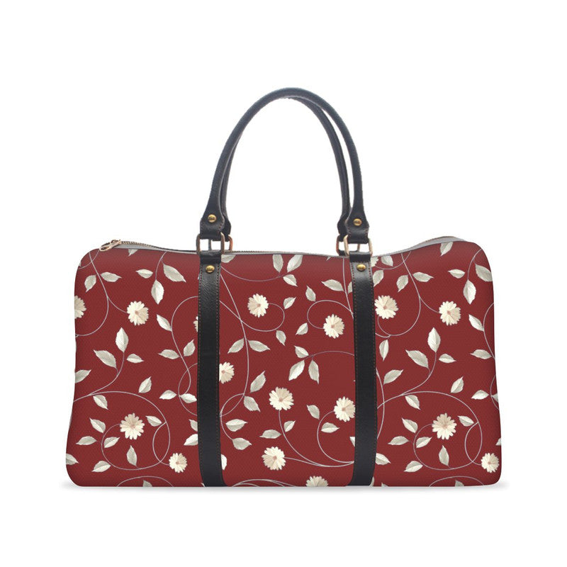 Maroon Floral Gym Bag