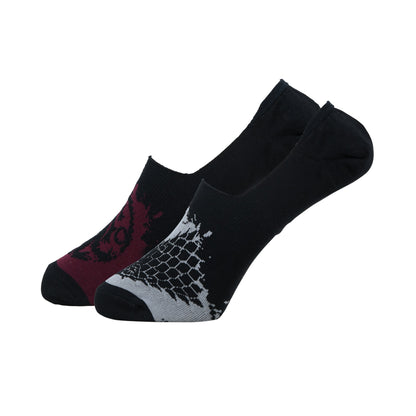 BALENZIA X GAME OF THRONES HOUSE TARGARYEN  HOUSE OF STARK Loaferinvisible socks for Men Free SizePack of 2 Pairs1U Grey  Maroon