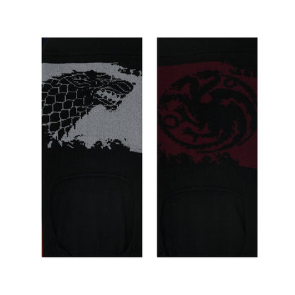 BALENZIA X GAME OF THRONES HOUSE TARGARYEN  HOUSE OF STARK Loaferinvisible socks for Men Free SizePack of 2 Pairs1U Grey  Maroon