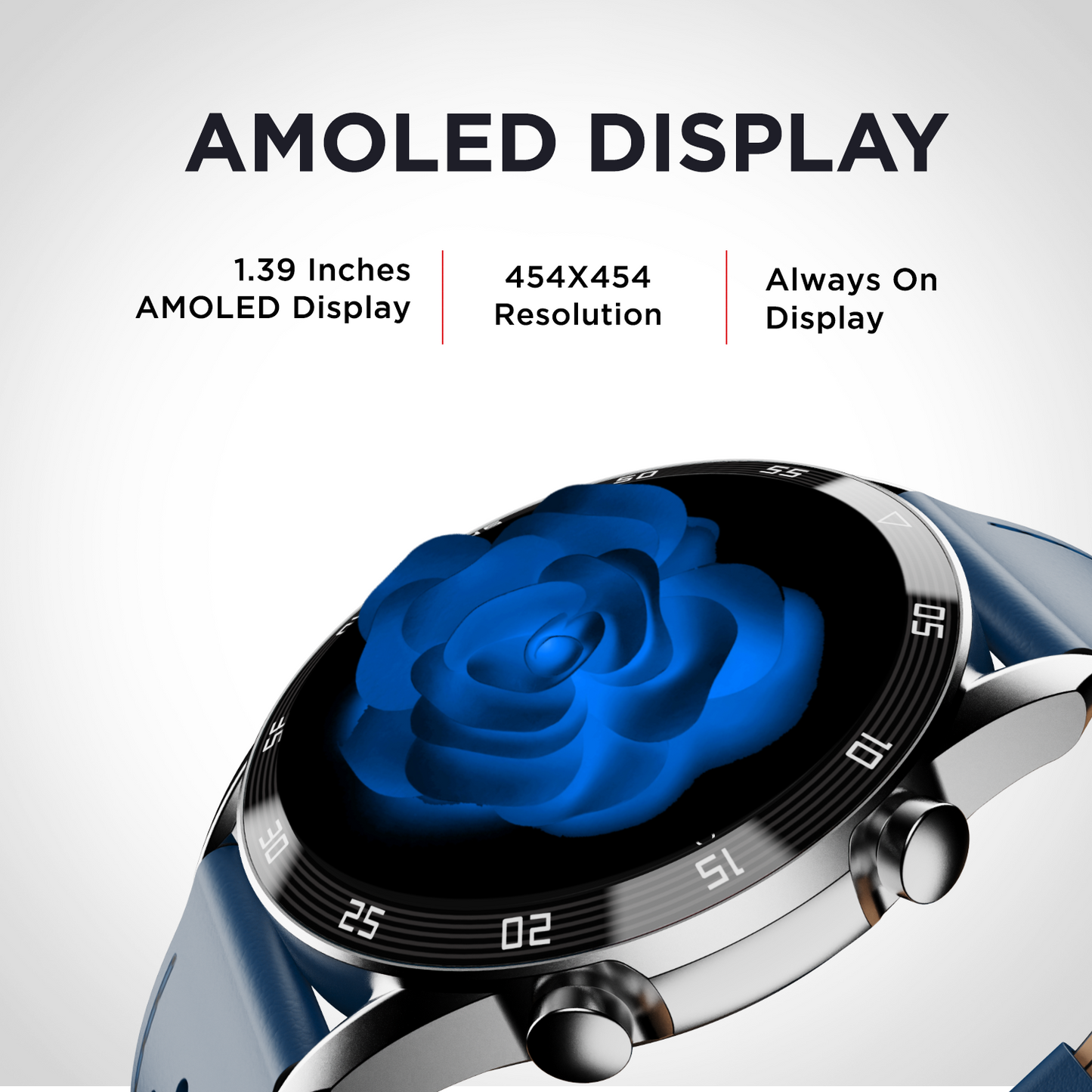 Watch Primia  Bluetooth Calling Smartwatch with 1.39 3.53cm Round AMOLED display Voice assistant SpO2 Heart Rate  Stress Monitors