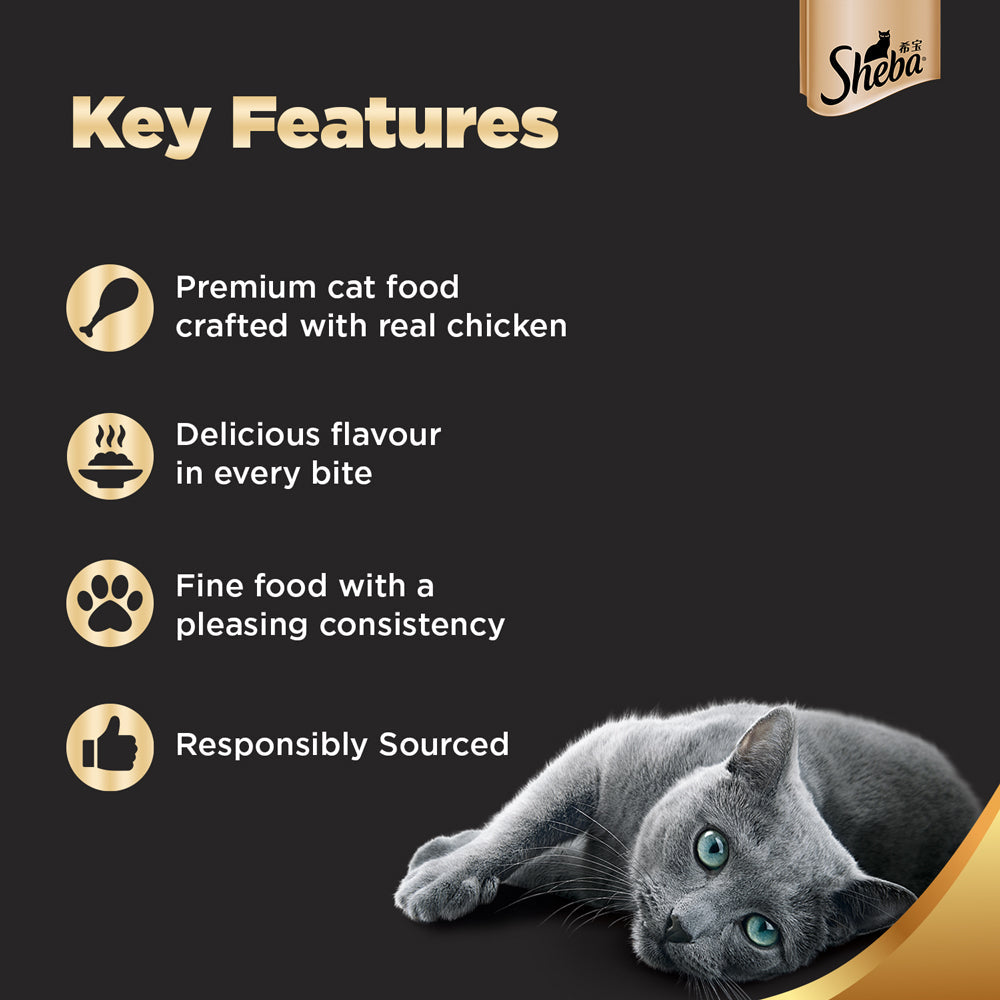 Sheba Chicken Loaf Rich Premium Kitten 2 to 12 Months Fine Cat Wet Food