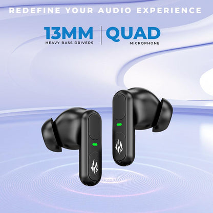 FireBuds 65 Earbuds 50H PlaytimeENCQuad Mic 13mm Drivers Voice Assistant Bluetooth