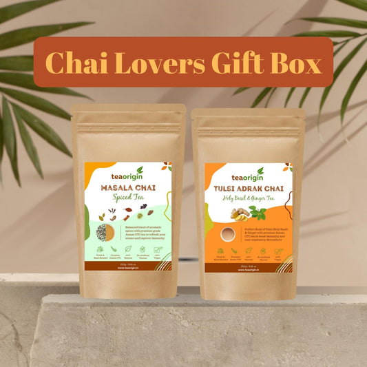 Chai Lovers Gift Box Masala Chai  Tulsi Adrak Chai
