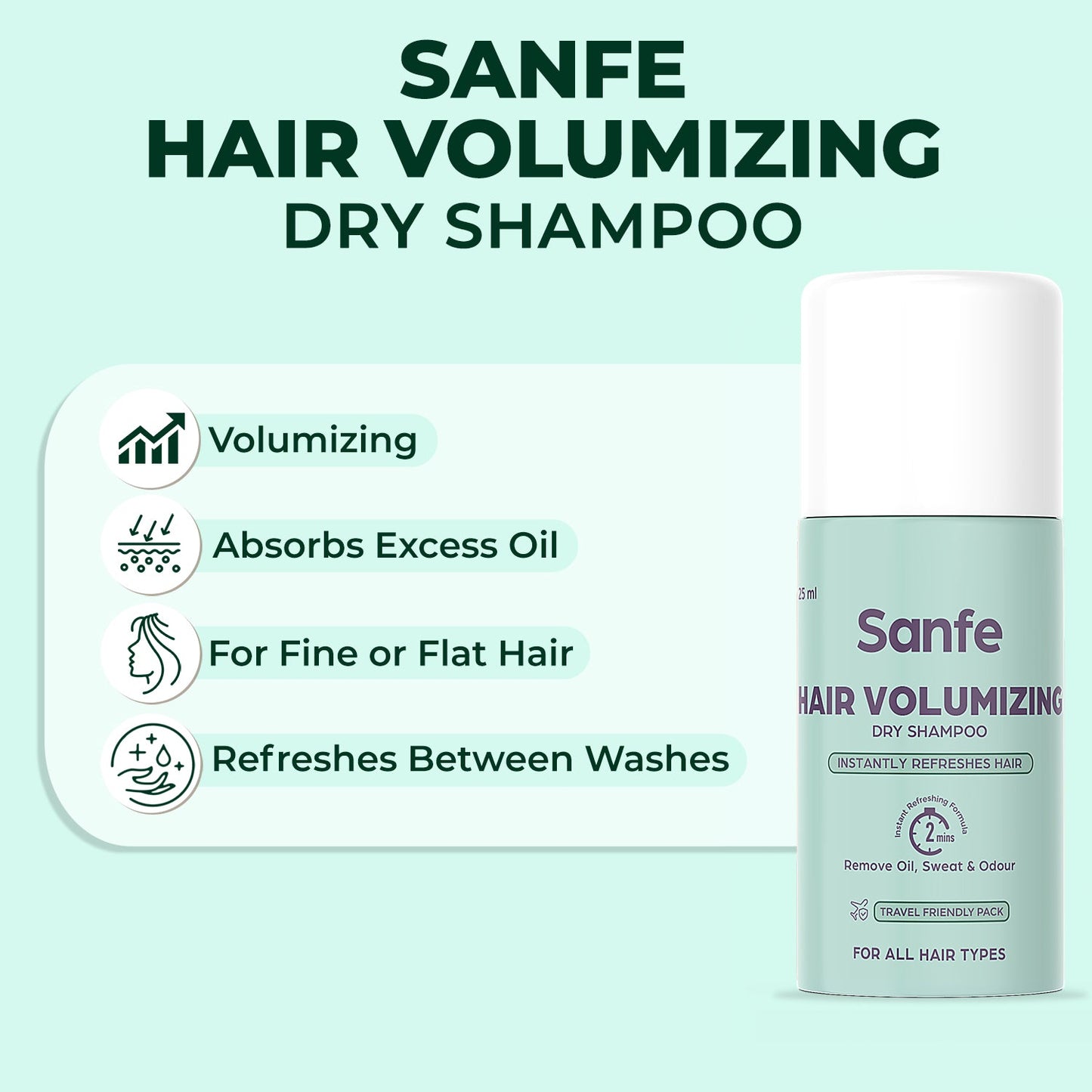 Sanfe Hair Volumizing Dry Shampoo - 25ml