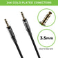 AudioOX 3.5mm3.5mm Nylon Braided Audio Cable 1.5m UL107BRBLK-0150