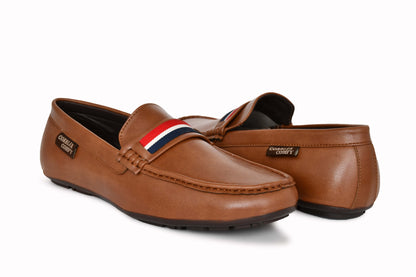 Striped Moccasins for Men  Tan