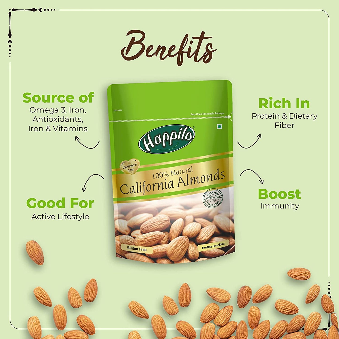 Premium Dry Fruits Combo 1050g California Almonds 200g Whole Cashews 200g Green Raisins 250g Iranian Salted Pistachios 200g Deluxe Kashmiri Walnut Kernels 200g