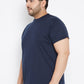 Men Plus Size Tony-NB Solid Round Neck Tshirt