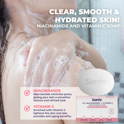 Sanfe 5 Niacinamide  Vitamin C Brightening Soap