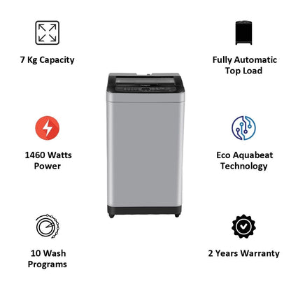 Panasonic 7 Kg 5 Star Built-In Heater Fully-Automatic Top Loading Washing Machine