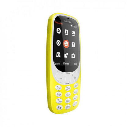 Nokia 3310 Dual SIM Keypad Phone with MP3 Player Wireless FM Radio and Rear Camera  Yellow 13.7 x 7.9 x 5.8 cm